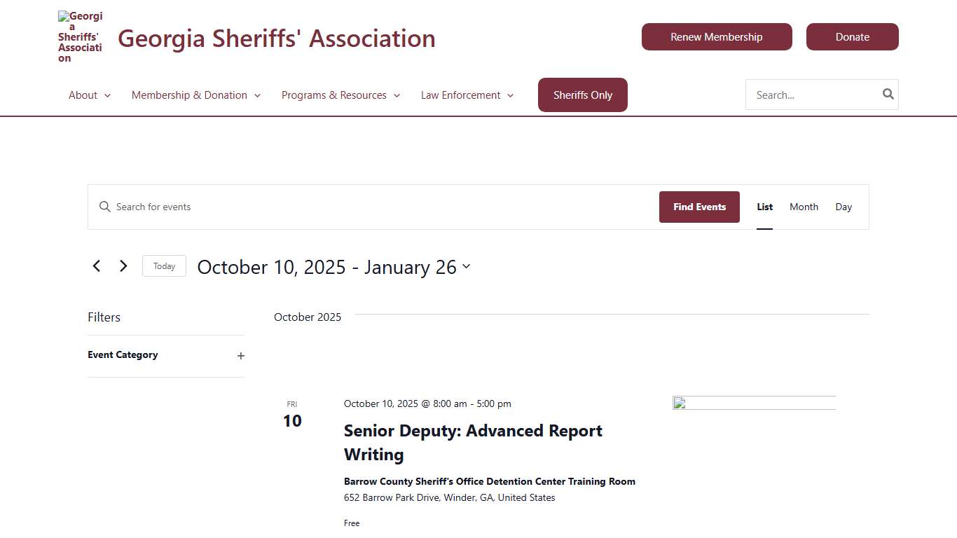 Past Events from October 10, 2022 – August 12, 2022 – Page 3 – Georgia Sheriffs' Association