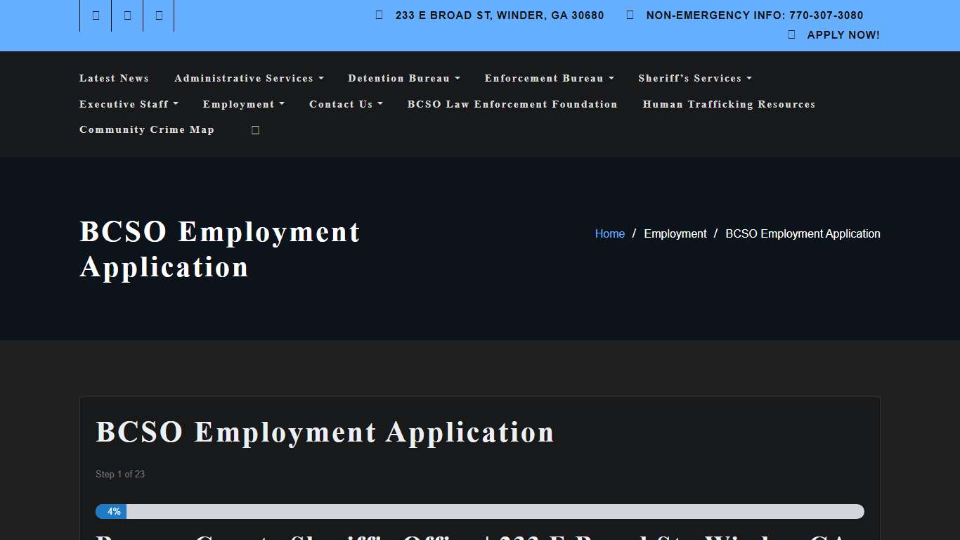 BCSO Employment Application – BCSO